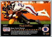 1991 Pro Set Platinum Mark Collins #239