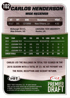 2017 SAGE HIT Carlos Henderson #102
