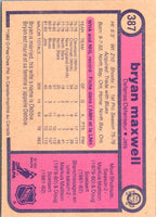 1982 O-Pee-Chee Bryan Maxwell #387
