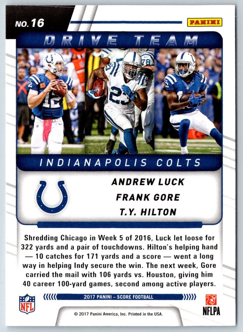 2017 Score Drive Team Andrew Luck/Frank Gore/T.Y. Hilton