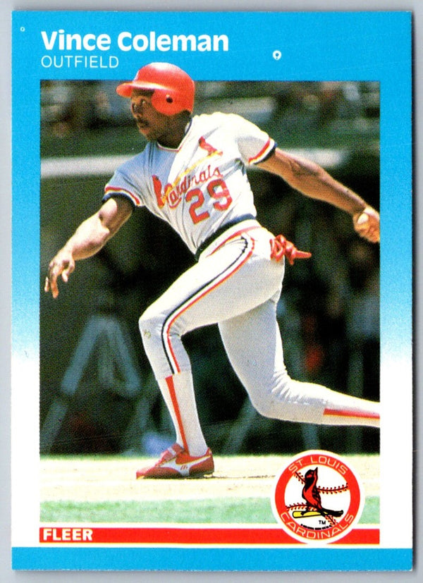 1987 Fleer Vince Coleman #290