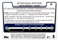 2012 Bowman Draft Picks & Prospects Chrome Stephen Pryor #28