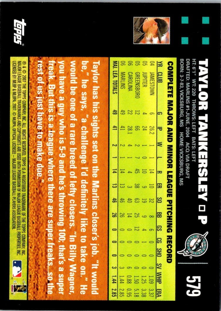 2007 Topps Taylor Tankersley