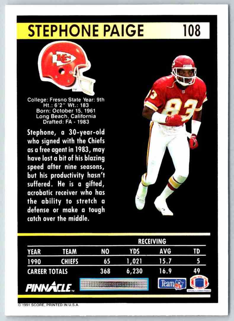 1991 Pinnacle Stephone Paige