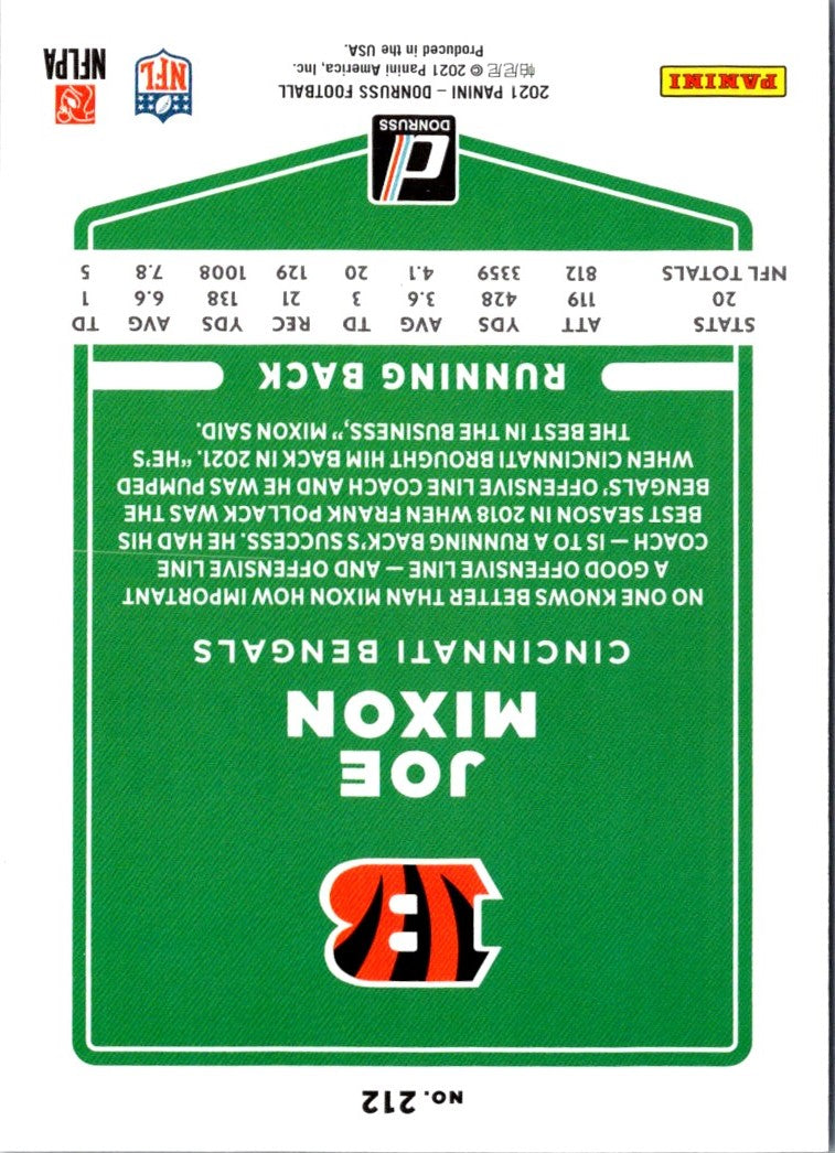 2021 Donruss Press Proof Blue Joe Mixon