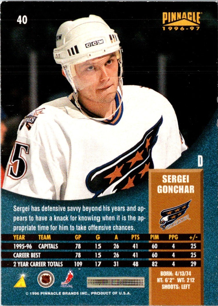 1996 Pinnacle Sergei Gonchar