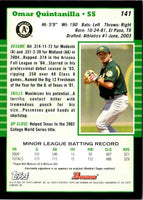 2005 Bowman Autographs Omar Quintanilla #141 Autograph