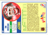 1990 Score Tim Cheveldae #87 Rookie