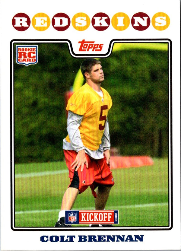 2008 Topps Kickoff Colt Brennan #172 Rookie