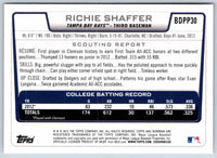 2012 Bowman Richie Shaffer #BDPP30