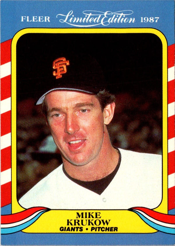 1987 Fleer Limited Edition Mike Krukow #24