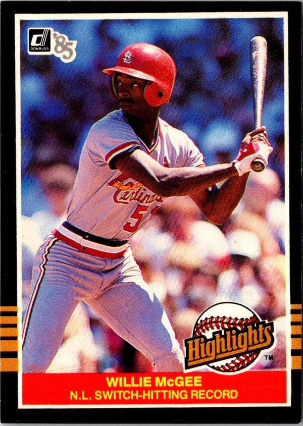 1985 Donruss Highlights Willie McGee #52