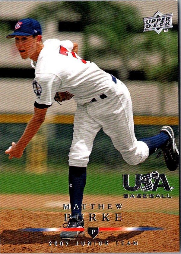 2008 Upper Deck USA Junior National Team Matthew Purke #USJR-10