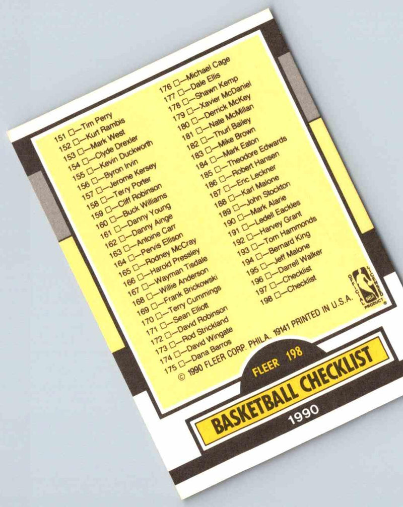 1990 Fleer Checklist