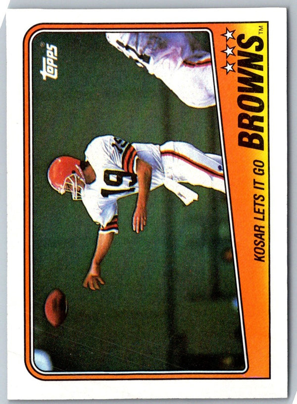 1988 Topps Browns Team Leaders - Bernie Kosar #85