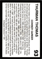 1994 OK State Thurman Thomas #93