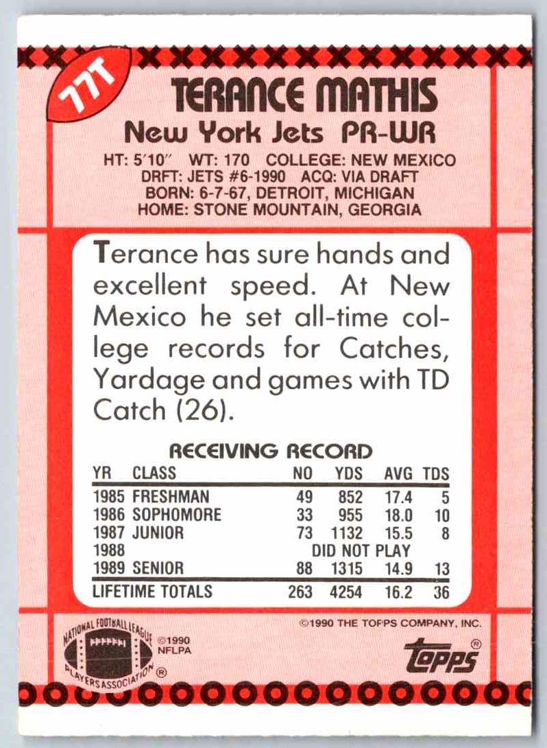 1990 Topps Terance Mathis