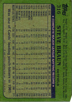 1982 Topps Steve Braun #316