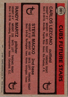 1981 Topps Cubs Future Stars - Carlos Lezcano/Steve Macko/Randy Martz #381 Rookie