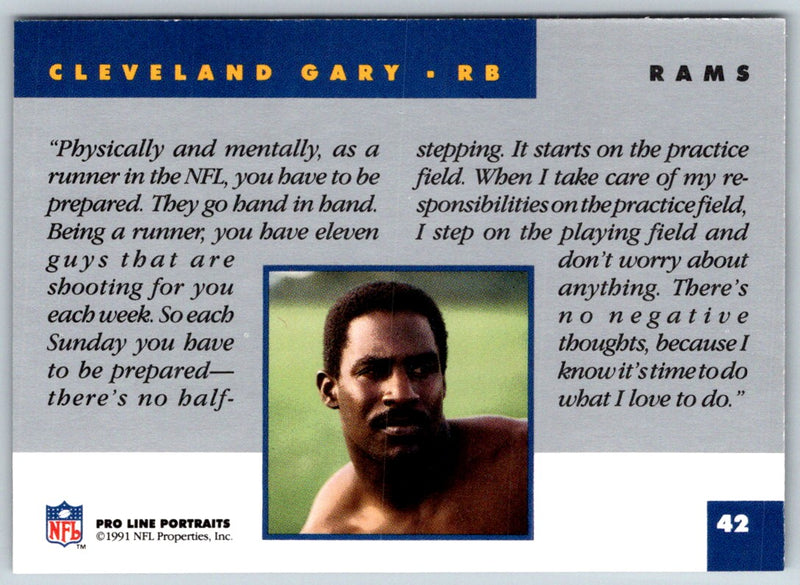 1991 Pro Line Portraits Cleveland Gary
