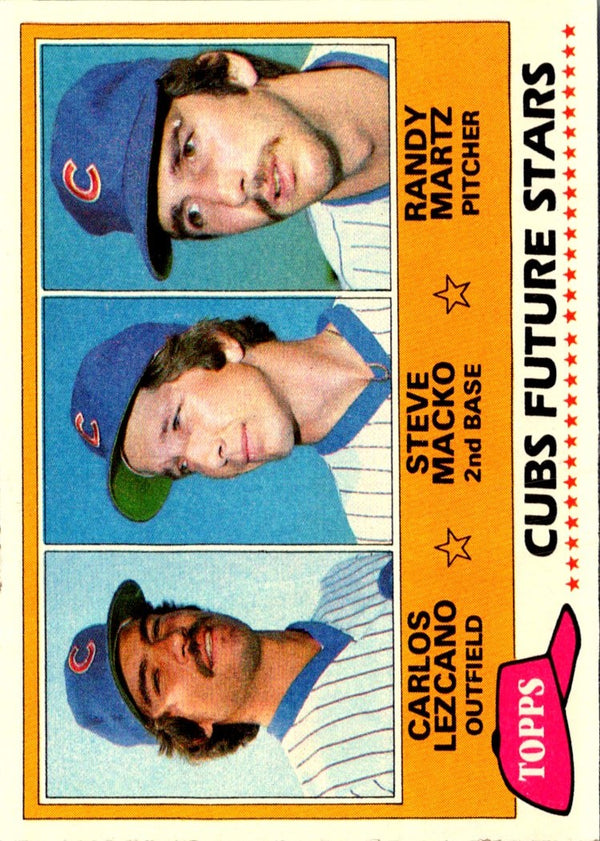 1981 Topps Cubs Future Stars - Carlos Lezcano/Steve Macko/Randy Martz #381 Rookie