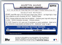 2012 Bowman Austin Aune #BDPP39