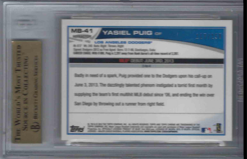 2013 Topps Chrome Yasiel Puig