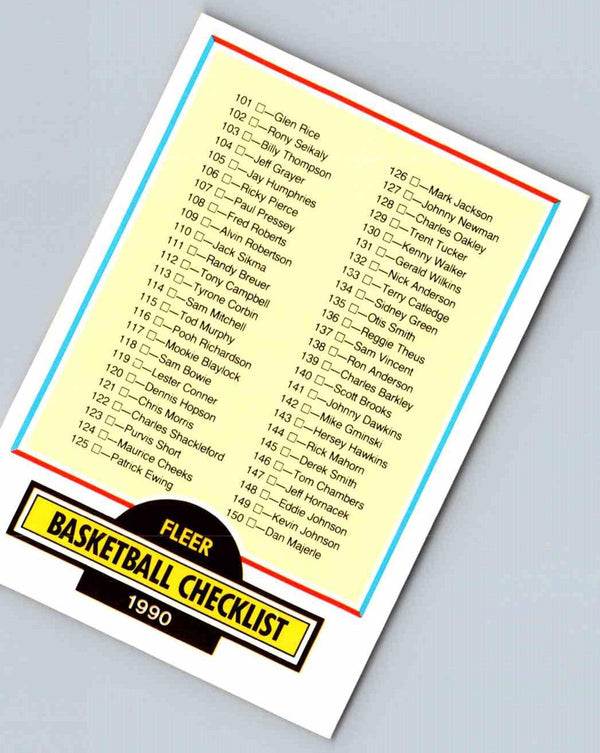 1990 Fleer Checklist #198