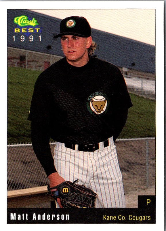 1991 Classic Best Kane County Cougars Matt Anderson #3