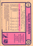 1982 O-Pee-Chee Lucien DeBlois