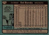 1980 Topps Sal Bando #715
