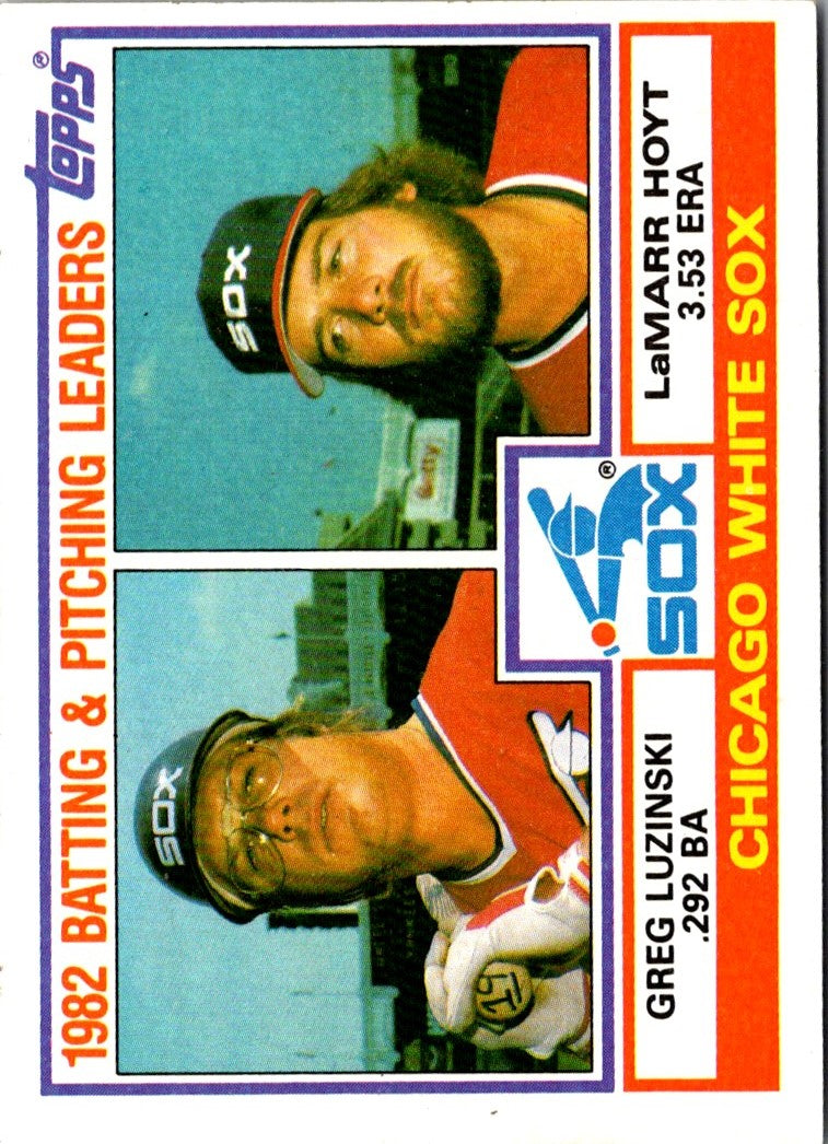 1983 Topps White Sox Team Leaders - Greg Luzinski/LaMarr Hoyt