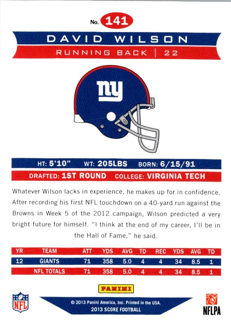 2013 Score David Wilson