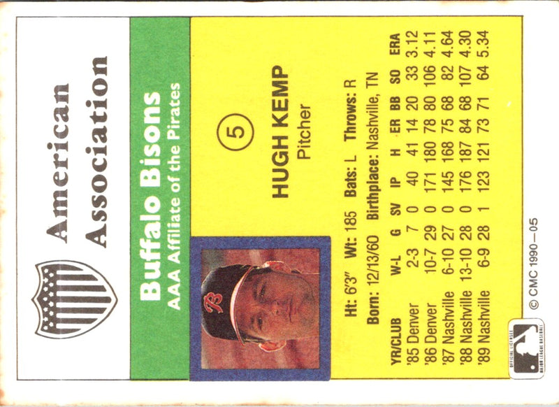 1990 CMC Buffalo Bisons Hugh Kemp