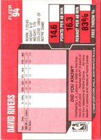 1989 Fleer David Rivers #94 Rookie