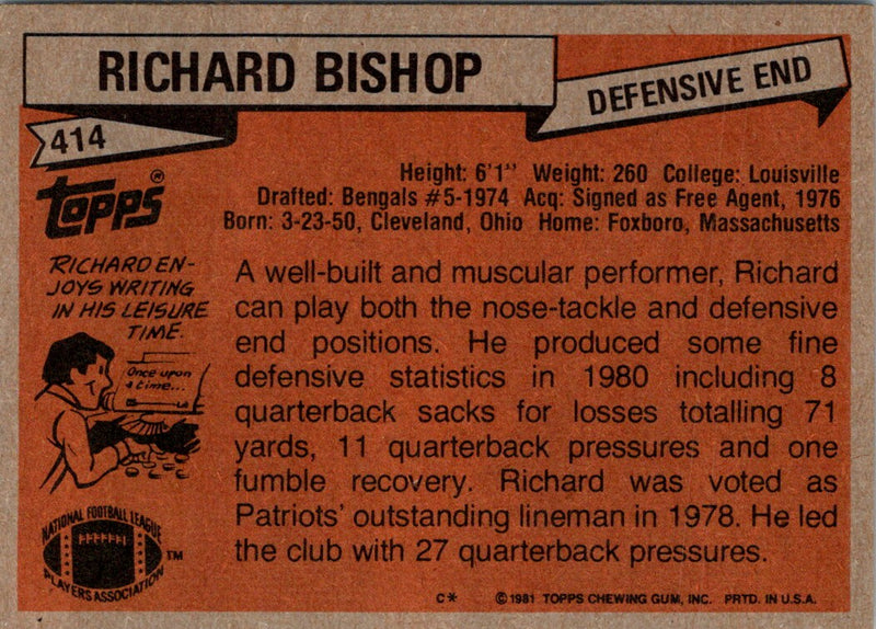 1981 Topps Richard Bishop