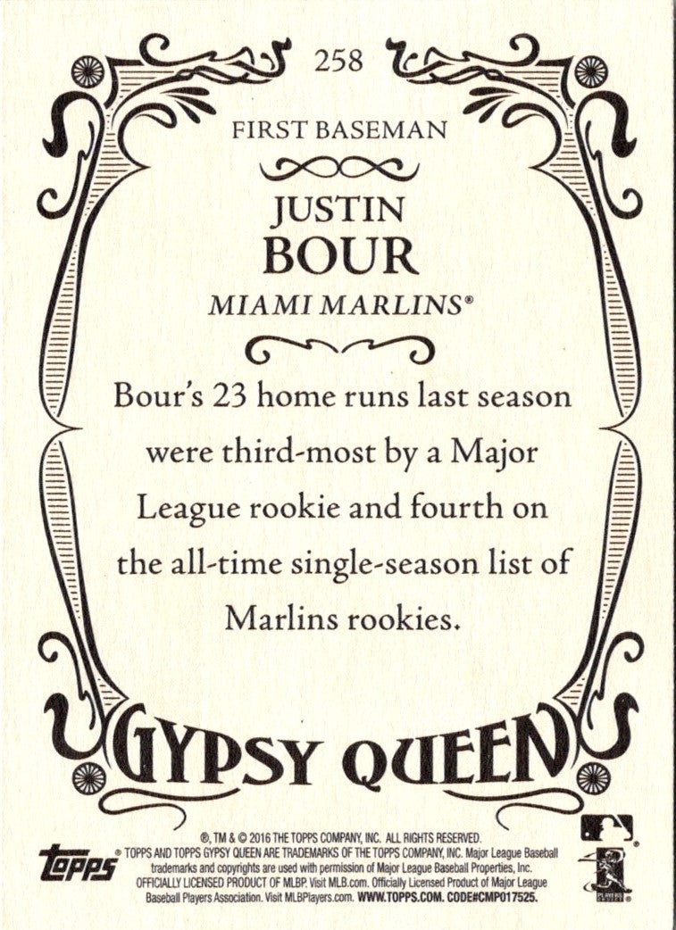 2016 Topps Gypsy Queen Justin Bour