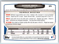 2013 Bowman Gioskar Amaya #BP4