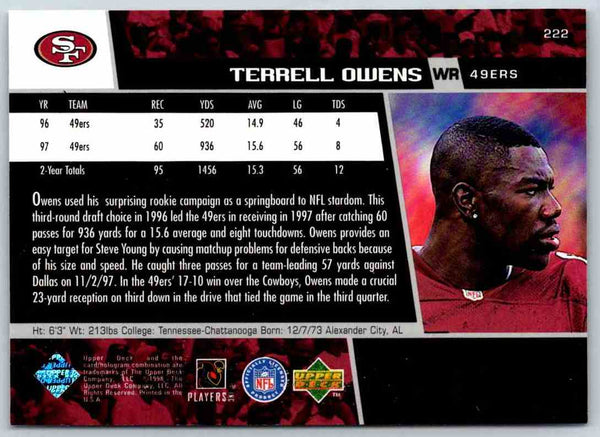 1998 Upper Deck Terrell Owens #222