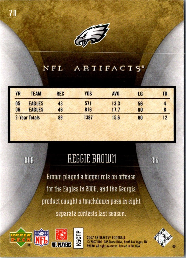 2007 Upper Deck Artifacts Reggie Brown