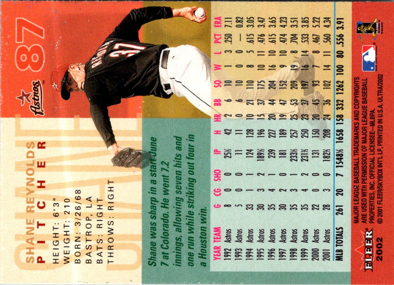 2002 Ultra Shane Reynolds