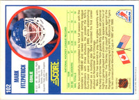 1990 Score Canadian Mark Fitzpatrick #102A Rookie