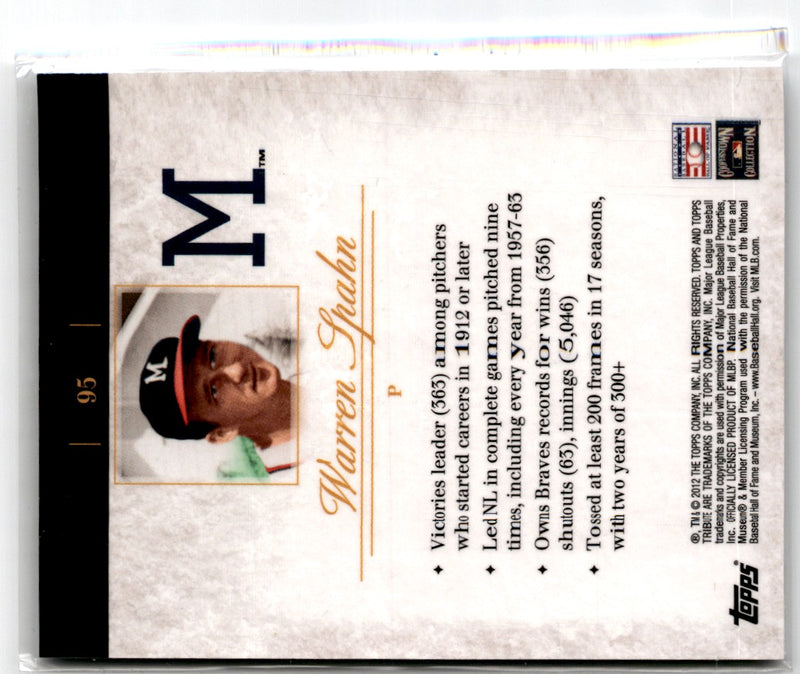 2012 Topps Tribute Warren Spahn