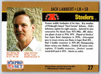 1990 Pro Set Jack Lambert #27