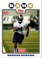 2008 Topps Kickoff Keenan Burton #206 Rookie