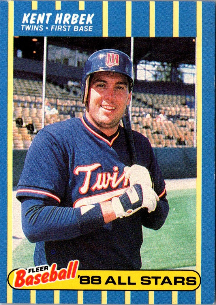 1988 Fleer Baseball All-Stars Kent Hrbek