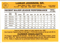 1983 Donruss Lamar Johnson #142