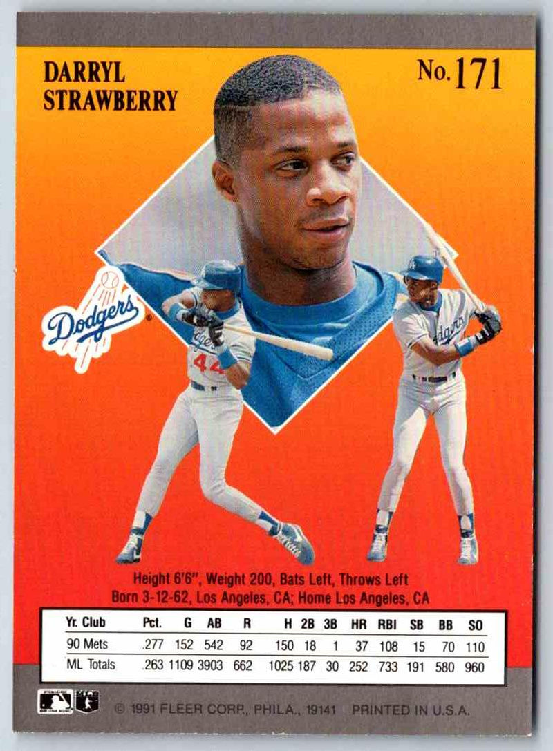 1991 Fleer Darryl Strawberry