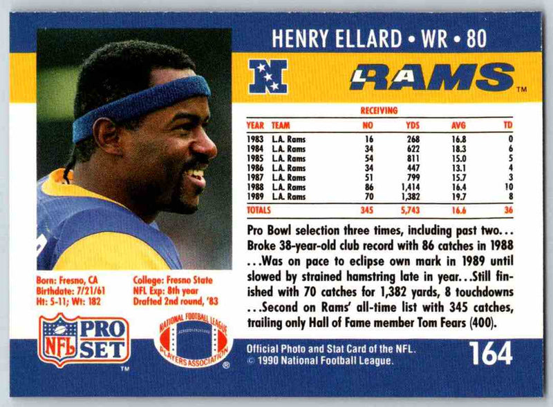 1990 Pro Set Henry Ellard