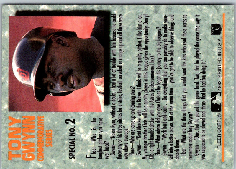 1992 Ultra Tony Gwynn Commemorative Series Tony Gwynn